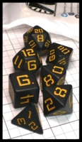 Dice : Dice - Dice Sets - Legendary Pants Black with Yellow Numerals - Dark Ages